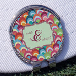 Retro Fishscales Golf Ball Marker - Hat Clip