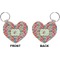 Retro Fishscales Heart Keychain (Front + Back)