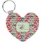 Retro Fishscales Heart Keychain (Personalized)