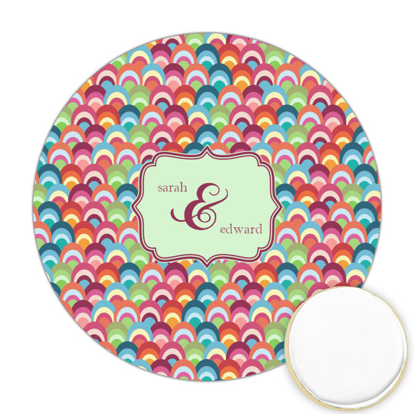 Custom Retro Fishscales Printed Cookie Topper - 2.5" (Personalized)