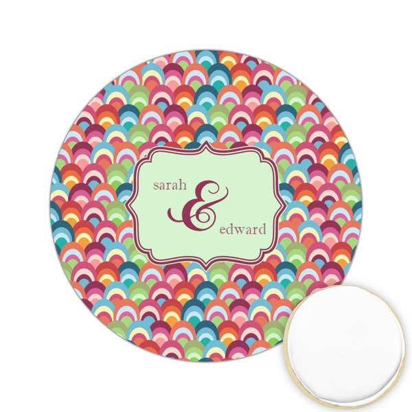 Custom Retro Fishscales Printed Cookie Topper - 2.15" (Personalized)