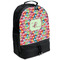 Retro Fishscales Large Backpack - Black - Angled View