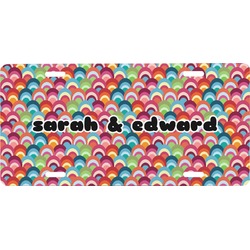 Retro Fishscales Front License Plate (Personalized)