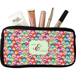Retro Fishscales Makeup / Cosmetic Bag - Small (Personalized)