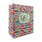 Retro Fishscales Medium Gift Bag (Personalized)