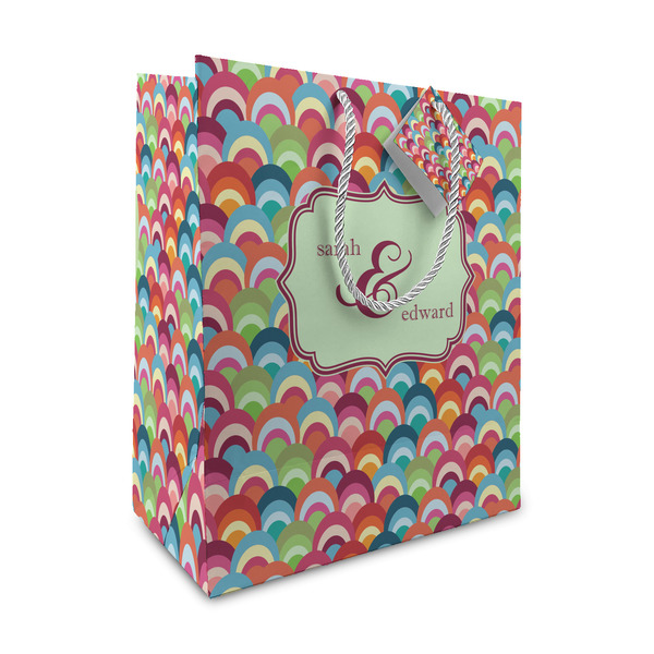 Custom Retro Fishscales Medium Gift Bag (Personalized)