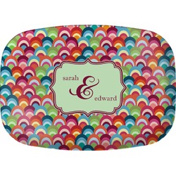 Retro Fishscales Melamine Platter (Personalized)