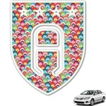 Retro Fishscales Monogram Car Decal (Personalized)