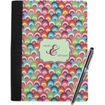 Retro Fishscales Notebook Padfolio - Large w/ Couple's Names