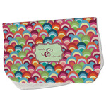 Retro Fishscales Burp Cloth - Fleece w/ Couple's Names