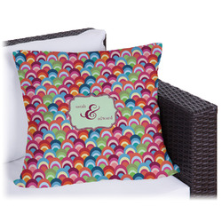 Retro Fishscales Outdoor Pillow (Personalized)