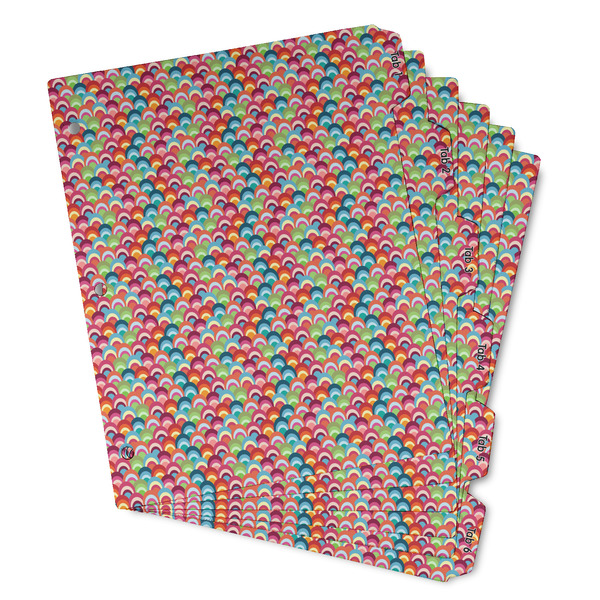 Custom Retro Fishscales Binder Tab Divider - Set of 6 (Personalized)