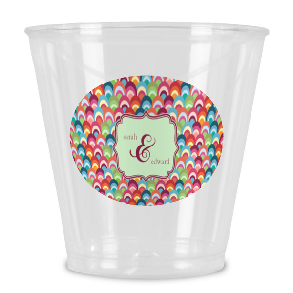 Custom Retro Fishscales Plastic Shot Glass (Personalized)