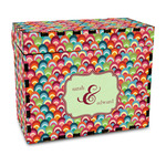 Retro Fishscales Wood Recipe Box - Full Color Print (Personalized)