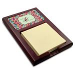 Retro Fishscales Red Mahogany Sticky Note Holder (Personalized)