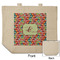 Retro Fishscales Reusable Cotton Grocery Bag - Front & Back View