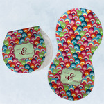 Retro Fishscales Burp Pads - Velour - Set of 2 w/ Couple's Names