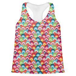 Retro Fishscales Womens Racerback Tank Top - Medium