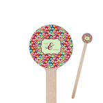 Retro Fishscales Round Wooden Stir Sticks (Personalized)