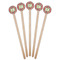 Retro Fishscales Wooden 7.5" Stir Stick - Round - Fan View