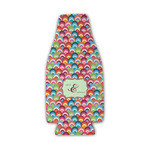 Retro Fishscales Zipper Bottle Cooler (Personalized)