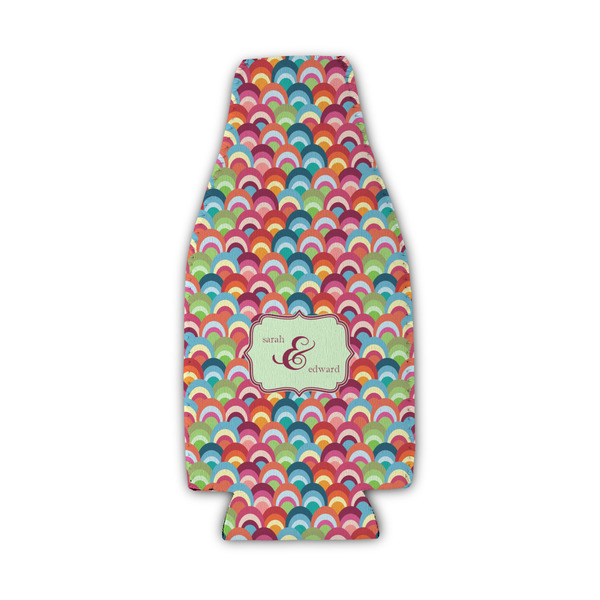 Custom Retro Fishscales Zipper Bottle Cooler (Personalized)