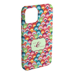 Retro Fishscales iPhone Case - Plastic - iPhone 15 Plus (Personalized)