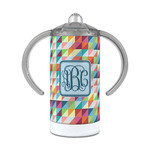 Retro Triangles 12 oz Stainless Steel Sippy Cup (Personalized)