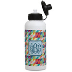 Retro Triangles Water Bottles - Aluminum - 20 oz - White (Personalized)