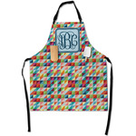 Retro Triangles Apron With Pockets w/ Monogram