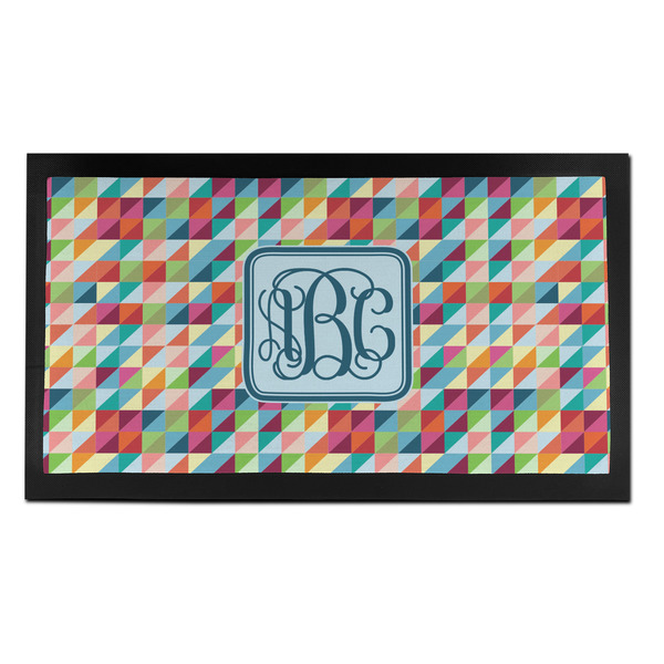 Custom Retro Triangles Bar Mat - Small (Personalized)