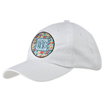 Retro Triangles Baseball Cap - White (Personalized)