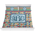 Retro Triangles Comforter Set - King (Personalized)