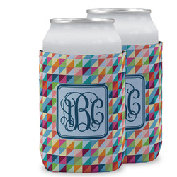 Retro Triangles Can Cooler (12 oz) w/ Monogram