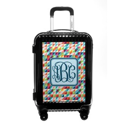 Retro Triangles Carry On Hard Shell Suitcase (Personalized)