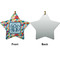 Retro Triangles Ceramic Flat Ornament - Star Front & Back (APPROVAL)