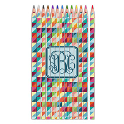 Retro Triangles Colored Pencils (Personalized)