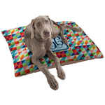 Retro Triangles Dog Bed - Large w/ Monogram