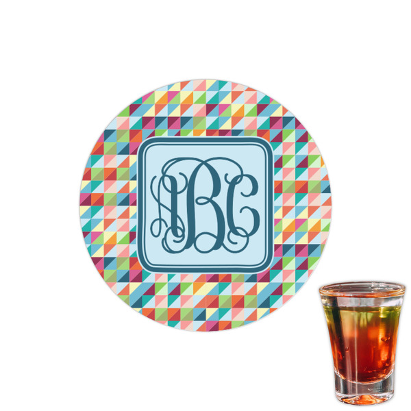 Custom Retro Triangles Printed Drink Topper - 1.5" (Personalized)