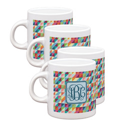 Retro Triangles Single Shot Espresso Cups - Set of 4 (Personalized)