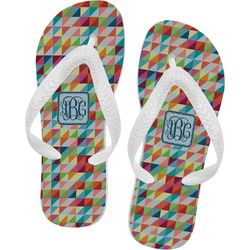 Retro Triangles Flip Flops - Medium (Personalized)