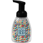 Retro Triangles Foam Soap Bottle - Black (Personalized)