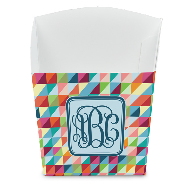 Custom Retro Triangles French Fry Favor Boxes (Personalized)