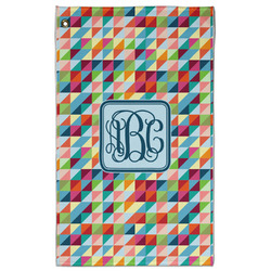 Retro Triangles Golf Towel - Poly-Cotton Blend w/ Monograms