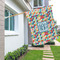 Retro Triangles House Flags - Single Sided - LIFESTYLE