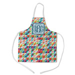 Retro Triangles Kid's Apron w/ Monogram