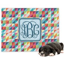 Retro Triangles Dog Blanket (Personalized)