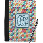 Retro Triangles Notebook Padfolio - Large w/ Monogram