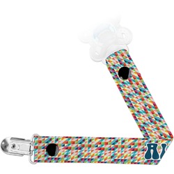 Retro Triangles Pacifier Clip (Personalized)