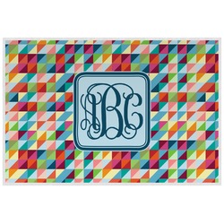 Retro Triangles Laminated Placemat w/ Monogram